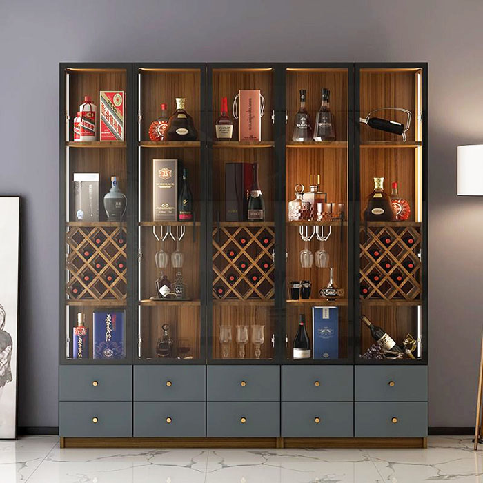 Thiết kế tủ rượu cánh kính